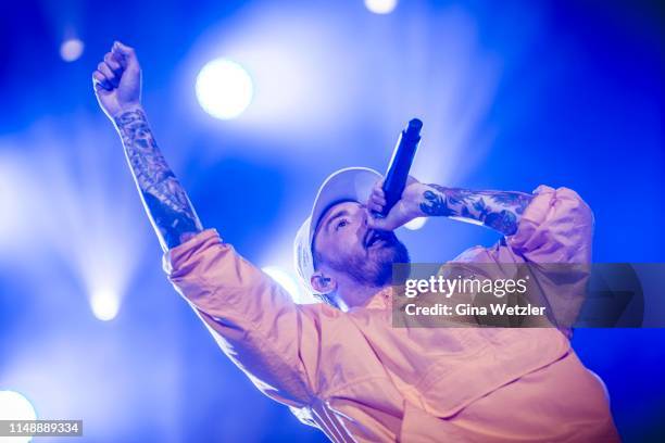 German rapper Benjamin Griffey aka Casper performs live on stage during Rock am Ring at Nuerburgring on June 9, 2019 in Nuerburg, Germany.