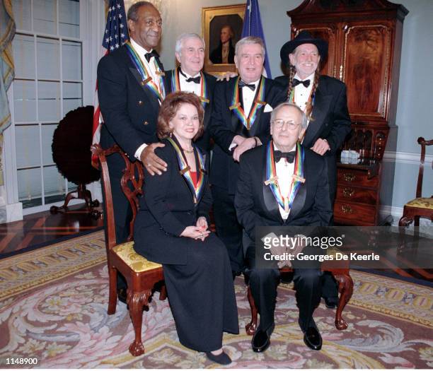 Recipients of the 1998 Kennedy Center Honors pose for a group picture December 5, 1998 in Washington, DC. Bill Cosby, John Kander, Fred Ebb and...
