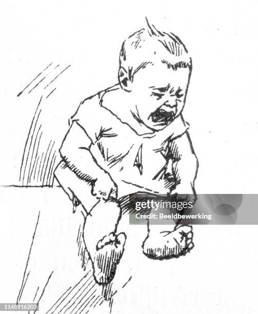 ilustrações, clipart, desenhos animados e ícones de bebê de grito no camisola - camisola