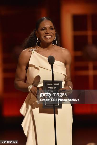 Audra McDonald at The 73rd Annual Tony Awards, broadcast live from Radio City Music Hall in New York, Sunday, June 9 on the CBS Television Network.