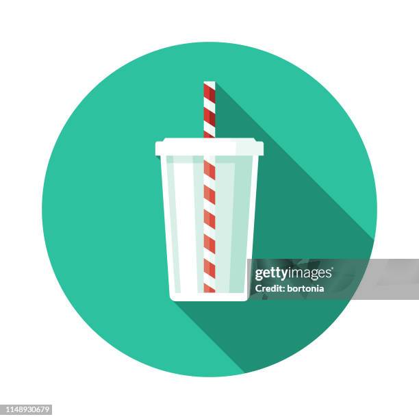 ilustraciones, imágenes clip art, dibujos animados e iconos de stock de icono de tazas desechables de un solo uso - straw