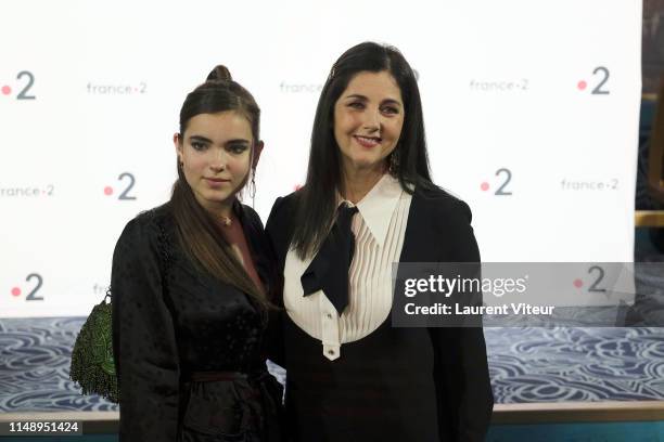 Cristiana Reali and her daughter Toscane Huster attend "31 eme Nuit des Molieres" at Theatre de Folies Bergeres on May 13, 2019 in Paris, France.