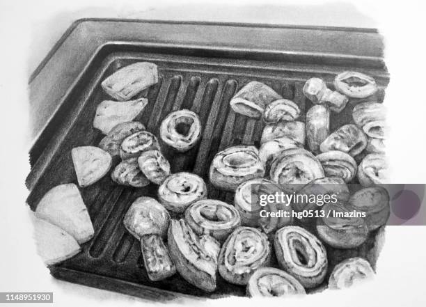 beef entrails, illustration - pub food stock illustrations