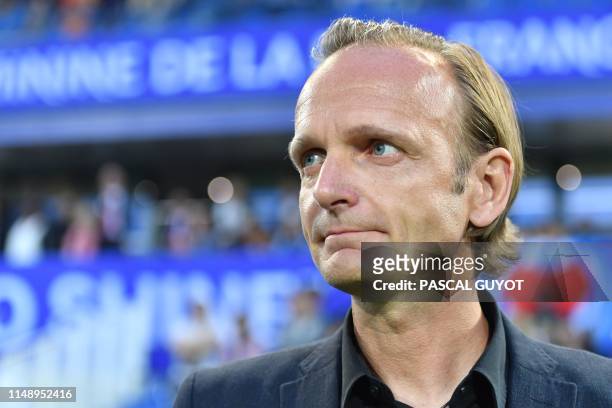 Canada's coach Kenneth Heiner-Moller poses ahead of the France 2019 Women's World Cup Group E football match between Canada and Cameroon, on June 10...