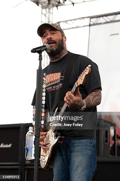 Aaron Lewis of Staind performs during the Miller Lite Carb Day concert at Indianapolis Motor Speedway on May 27, 2011 in Indianapolis, Indiana.