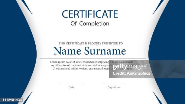 certificate background - completion certificate stock illustrations