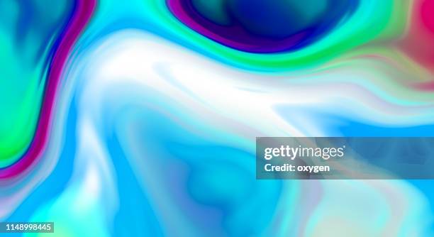 abstract blue and green wave water drop background, air bubble, twisted glass shape - microbiologie photos et images de collection