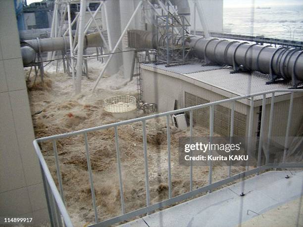 The north side of Radiation Waste Treatment Facility taken from 4th floor in Daiichi on March 11, 2011 in Fukushima Prefecture, Japan. The death toll...
