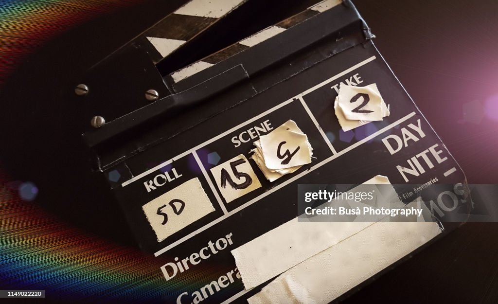Movie clapperboard