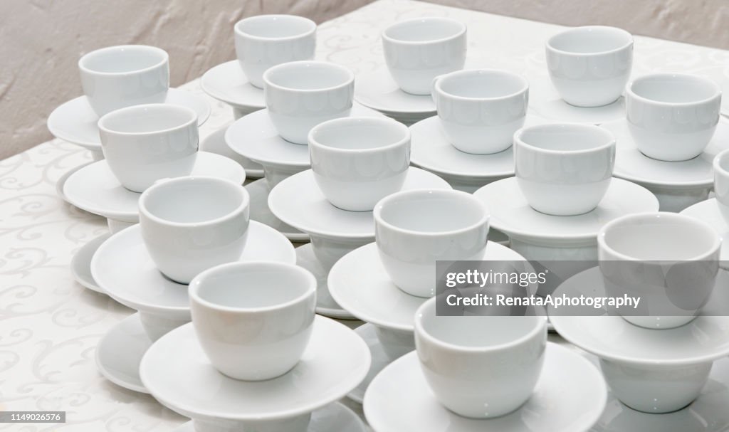 Close-up of coffee cups