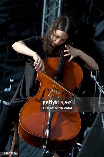 Julia Kent performs on stage during the third day of Primavera Sound Festival at Parc Del Forum on May 27, 2011 in Barcelona, Spain.