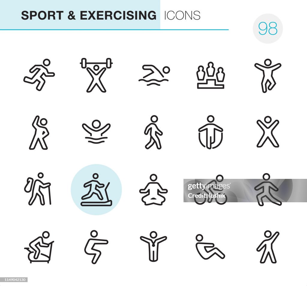 Sport und Training-Pixel Perfekte Ikonen