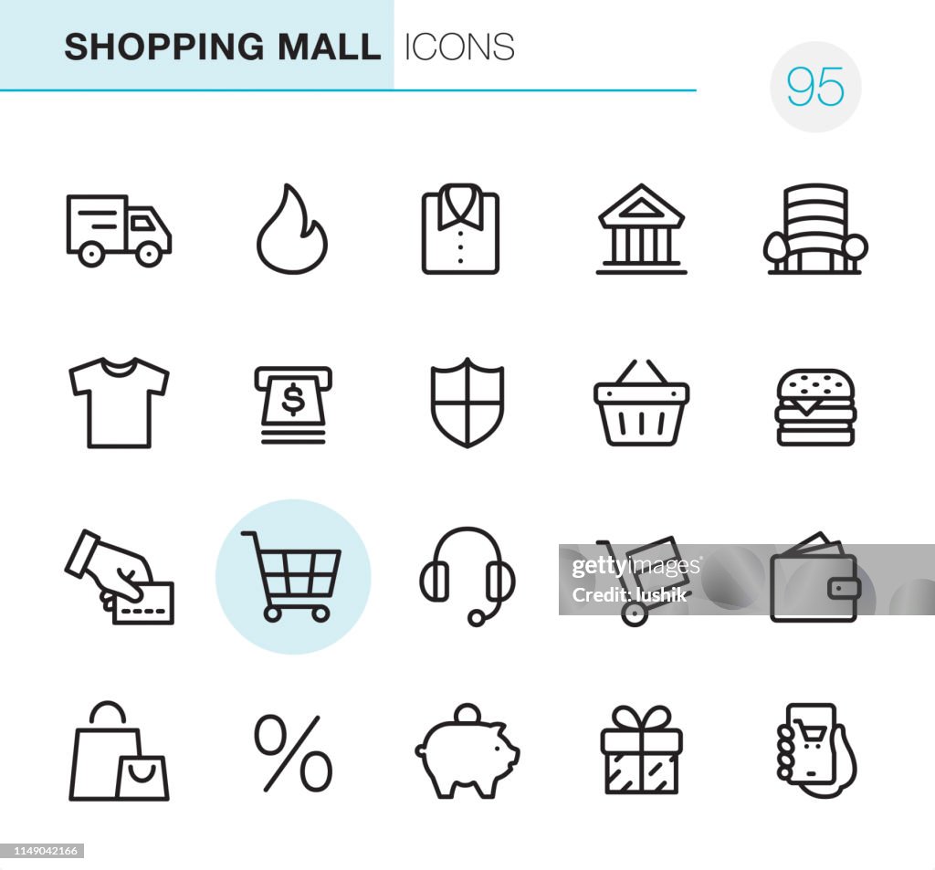Shopping Mall - Pixel Perfect icons
