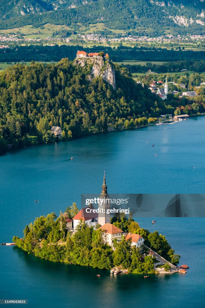 Panoramic view of Lake Bled