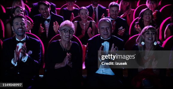 Clapping Bs Excited Audience Clapping In Opera House High-Res Stock Photo - Getty ...