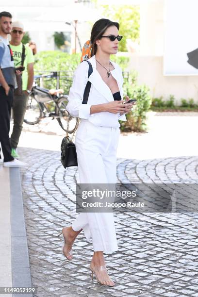 Alessandra Ambrosio is seen during the 72nd annual Cannes Film Festival at on May 14, 2019 in Cannes, France.