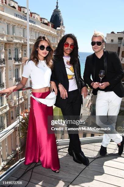 Ann Hafström, Luka Sabbat and Bodvár Hafström attend the Bodvar House of Roses and La Journee at 3.14 Hotel Welcome Reception in honor of Luka Sabbat...