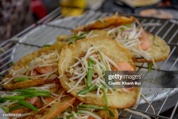 vietnamese crepe or pancakes - crepe stock pictures, royalty-free photos & images