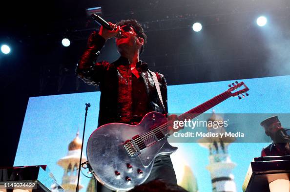 David Macklovitch of Chromeo performs during a show at Pepsi Center ...