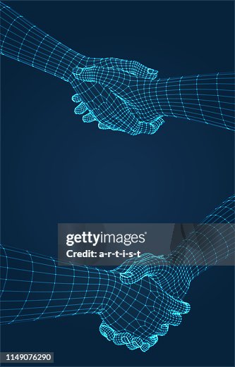三維的手設置。從3d 應用程式的 ware 網格。 三維的手設置。從3d 應用程式的 ware 網格。