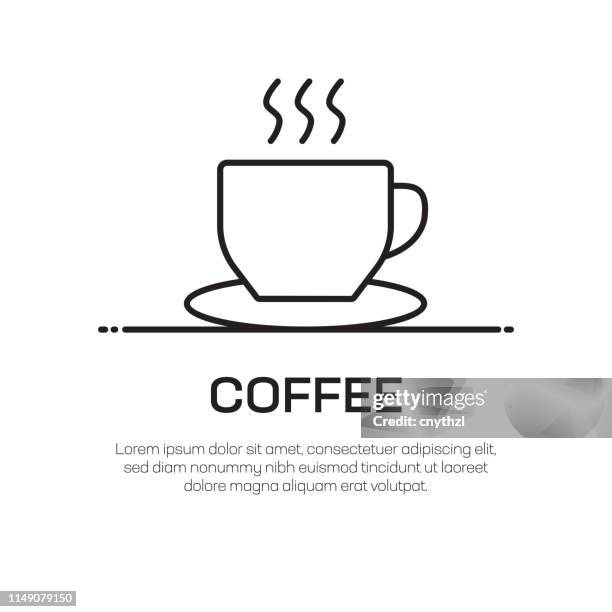 coffee vector line icon-simple thin line icon, premium quality design element - roasted coffee bean stock-grafiken, -clipart, -cartoons und -symbole