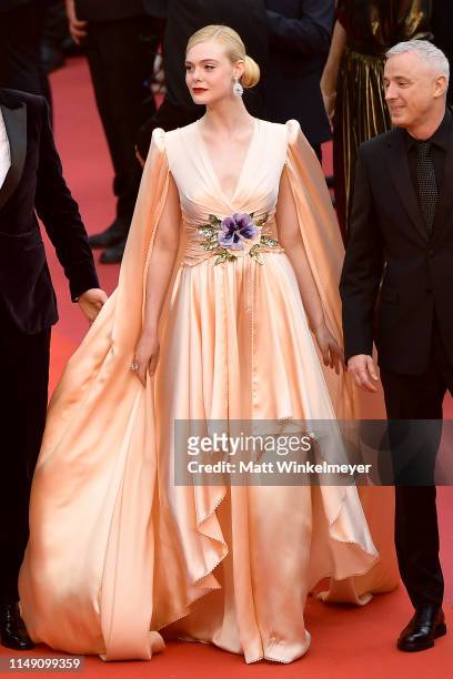 Jury member Elle Fanning, wearing Chopard jewels, attends the opening ceremony and screening of "The Dead Don't Die" during the 72nd annual Cannes...