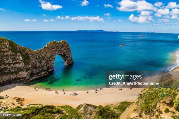 durdle door jurassic coastline england - durdle door stock pictures, royalty-free photos & images