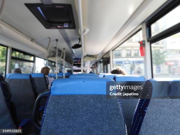 urban bus - assento de veículo imagens e fotografias de stock
