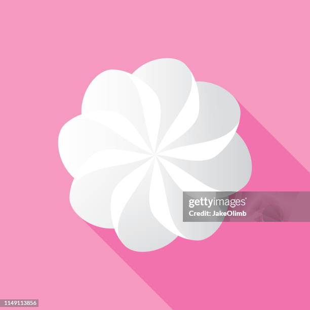 whipped cream icon flat - whipped cream vector stock illustrations