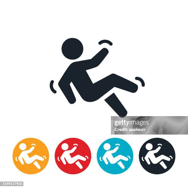 person fallendes icon - tripping stock-grafiken, -clipart, -cartoons und -symbole