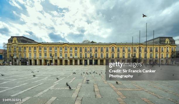 town hall facade of the city of bogota on bolivar square, cundinamarca, colombia - neo classical 個照片及圖片檔