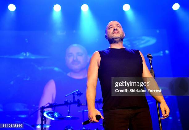 David Draiman of Disturbed performs on stage at O2 Apollo Manchester on May 14, 2019 in Manchester, England.