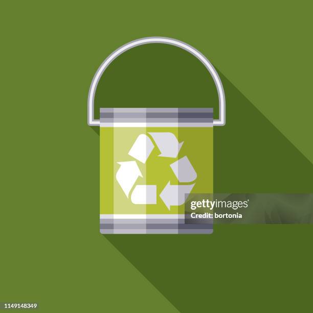 paint can recyclables icon - paint pot stock illustrations
