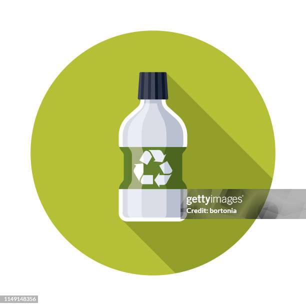 plastic bottle recyclables icon - empty plastic bottle stock illustrations