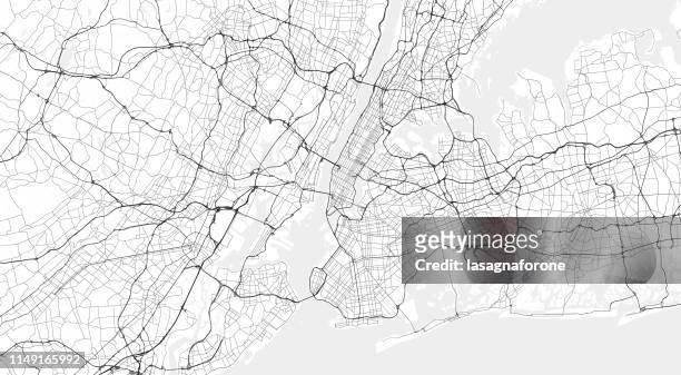 new york city - new york city map stock illustrations