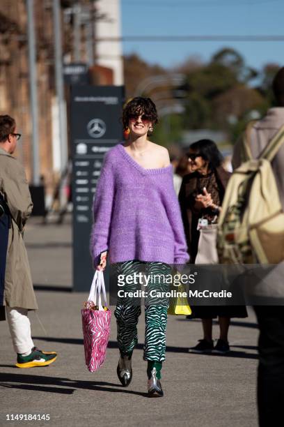 Chloe Hill attends Mercedes-Benz Fashion Week Resort 20 Collections on May 15, 2019 in Sydney, Australia.