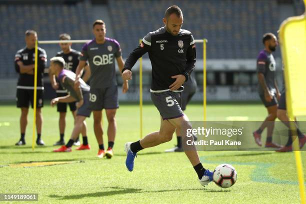 Ivan Franjic in action during a Perth Glory A-League training session at Optus Stadium on May 15, 2019 in Perth, Australia.