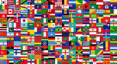 All national flags of the world . Background style