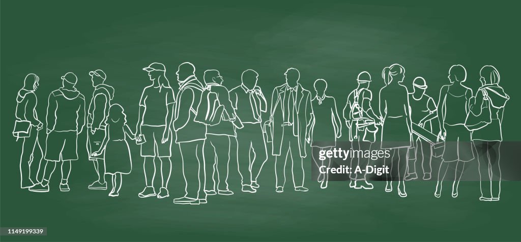 Pizarra de todo tipo de personas