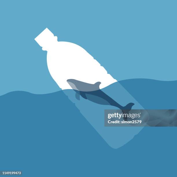 illustrations, cliparts, dessins animés et icônes de arrêtez la pollution plastique de l’océan! - bouteille-plastique