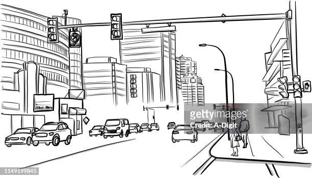 vancouver street - urban road stock-grafiken, -clipart, -cartoons und -symbole