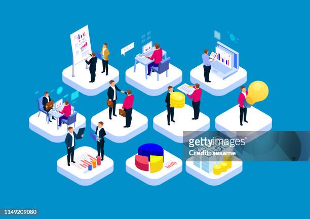business workflow concept - business stock illustrations