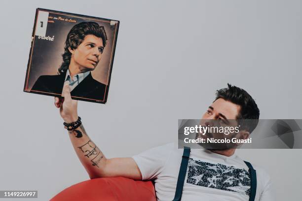 Flamenco Singer Miguel Poveda is photographed with a Camaron de La Isla vinyl for Self Assignment on January 19, 2019 in Madrid, Spain.