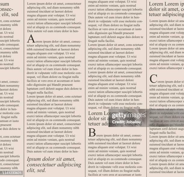 text book simulation seamless background - zeitungsseite stock-grafiken, -clipart, -cartoons und -symbole