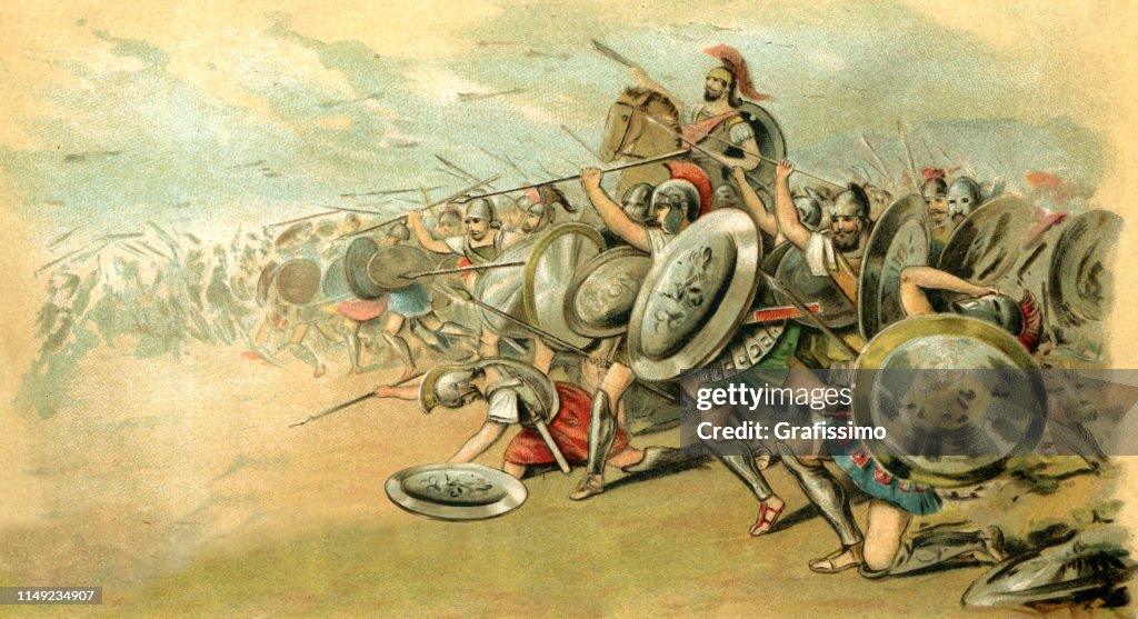 Athener in der Schlacht von Marathon 490 v. Chr.