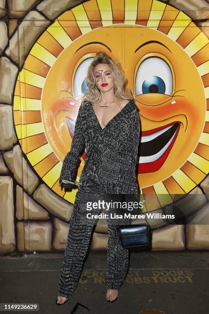 Imogen Anthony attends the Justin Cassin show at Mercedes-Benz Fashion Week Resort 20 Collections at the Big Top Luna Park Sydney on May 15, 2019 in...