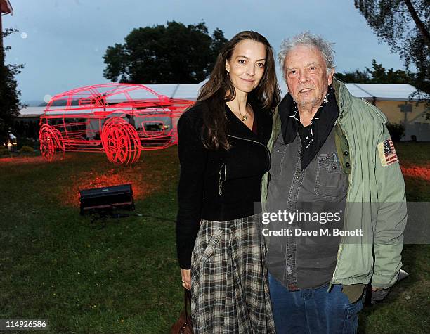 Catherine Bailey and David Bailey attend Range Rover's Hay Festival dinner hosted by Dylan Jones and Nick Jones on May 29, 2011 in Hay-on-Wye, Wales.