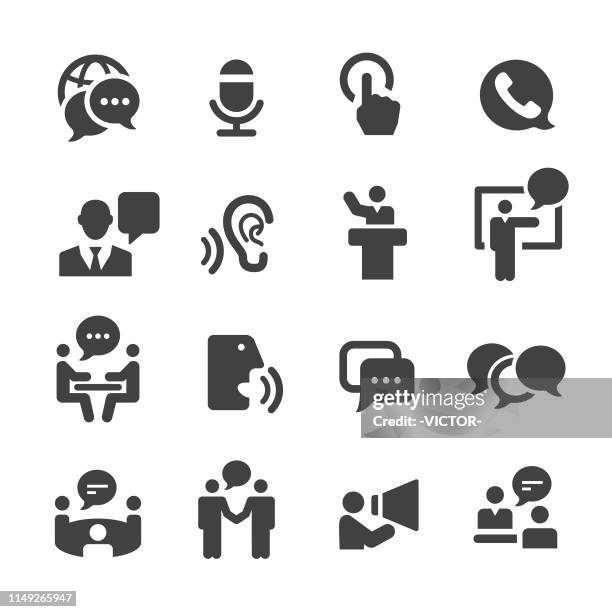 business communication icons-acme series - keynote ansprache stock-grafiken, -clipart, -cartoons und -symbole