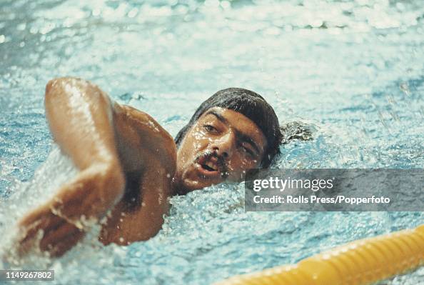 American swimmer Mark Spitz pictured during competition for the... News ...