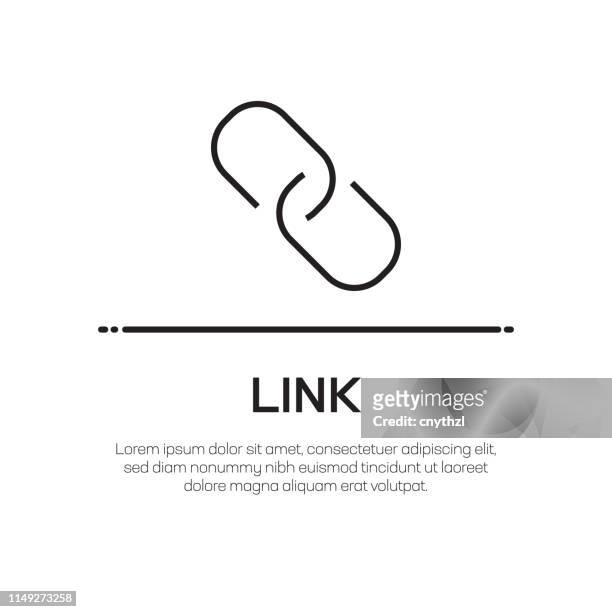 link vector line icon-simple thin line icon, premium quality design element - hyperlink stock-grafiken, -clipart, -cartoons und -symbole
